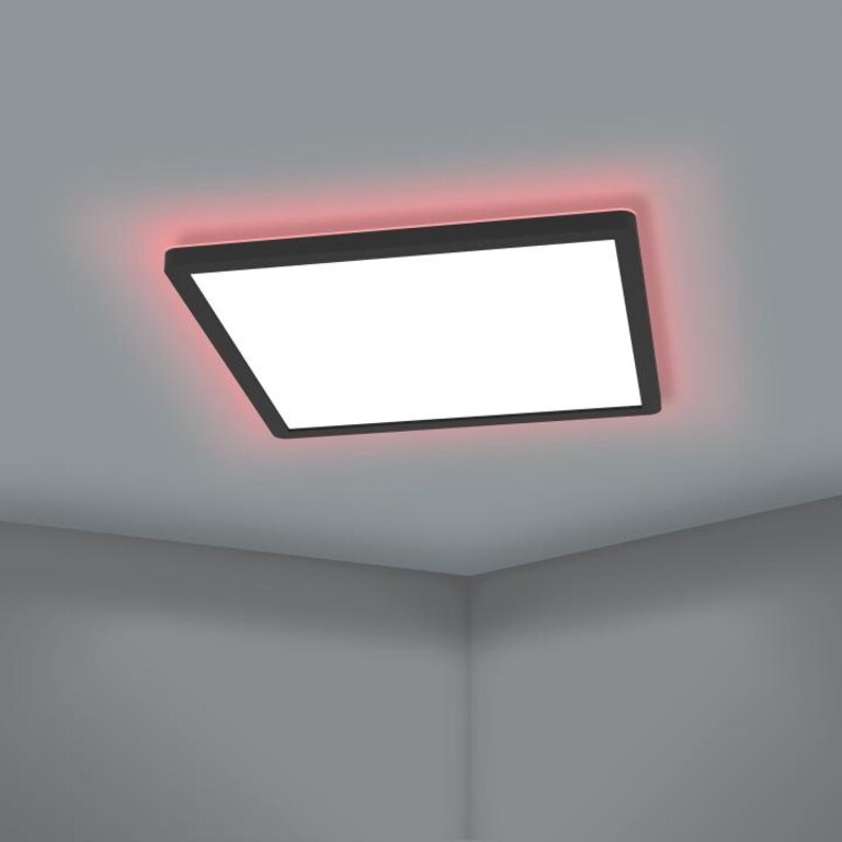 Connect.Z Plafondlamp Rovito-Z Vierkant Zwart Klein