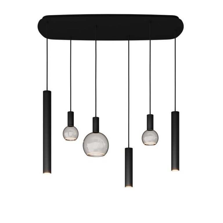 Hanglamp Riva Deens Ovaal 120 cm Zwart