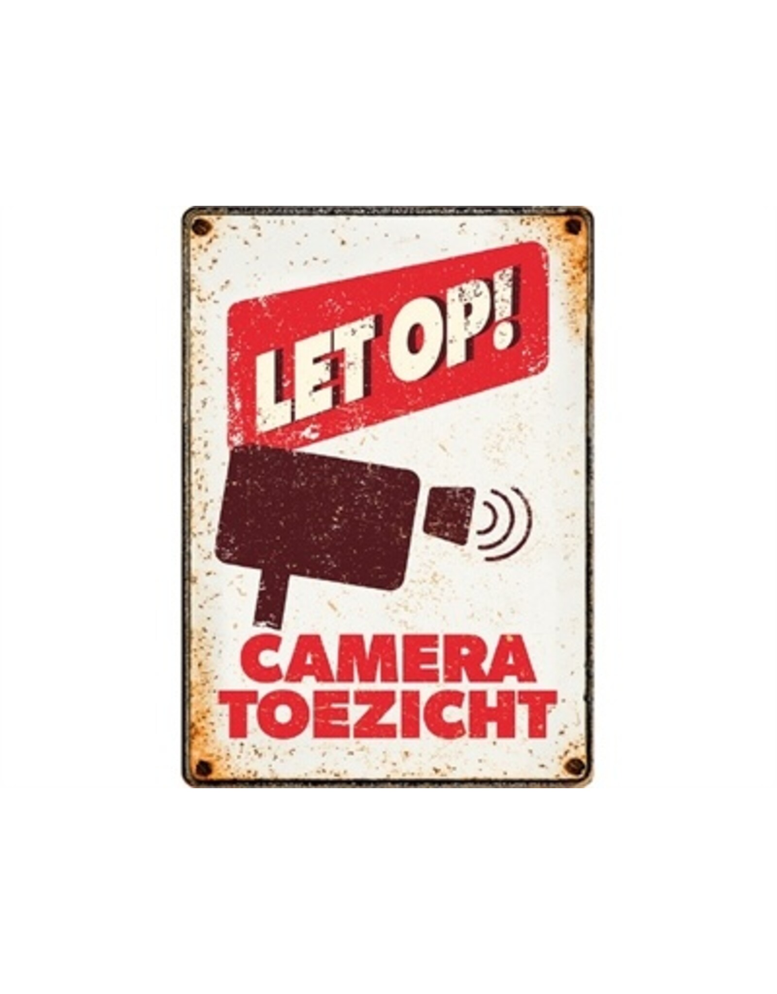 Plenty gifts Plenty gifts waakbord blik cameratoezicht