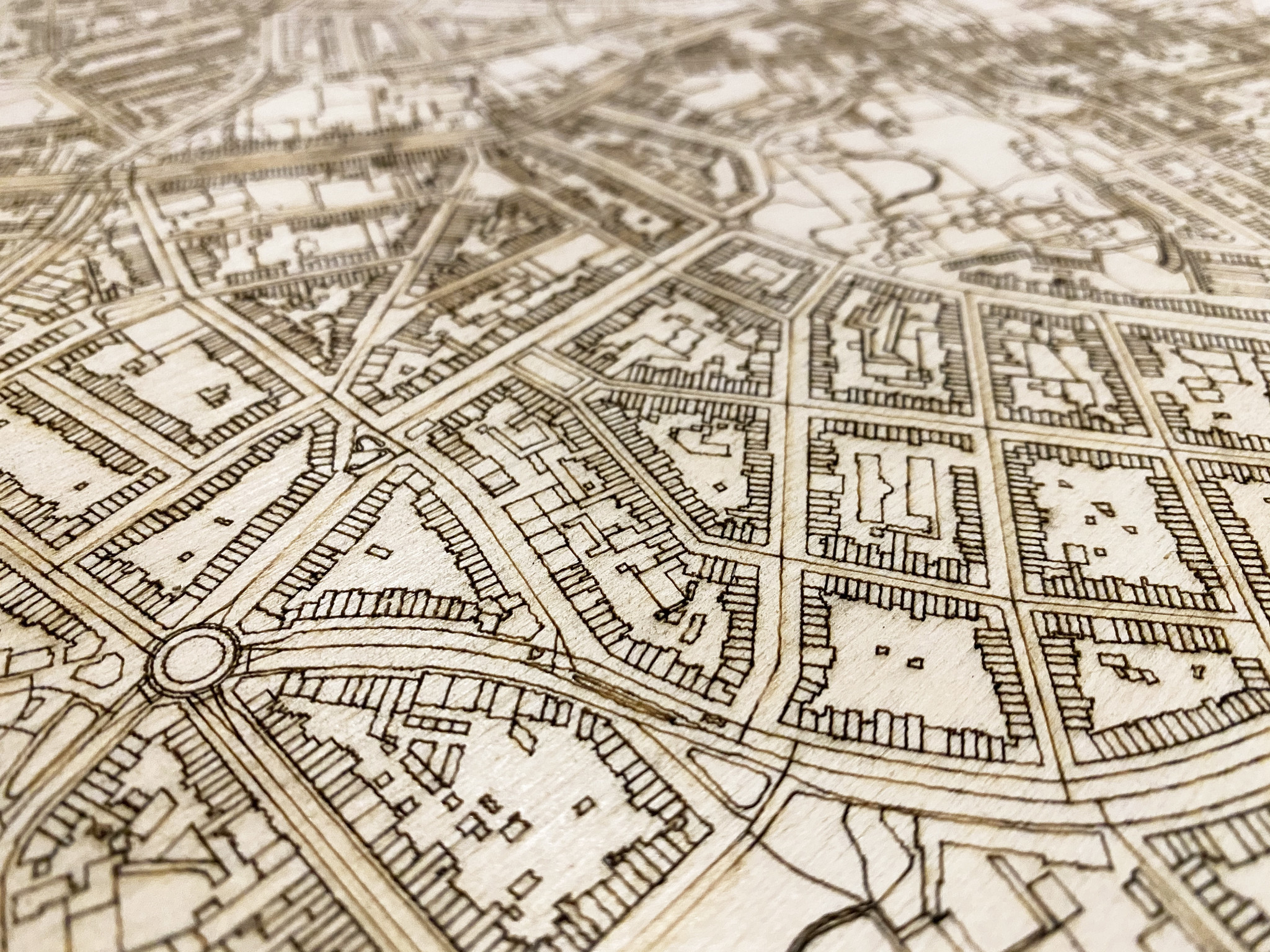 Holzdeko Stadtplan Antwerpen Wanddeko Wanddekoration Brandthout