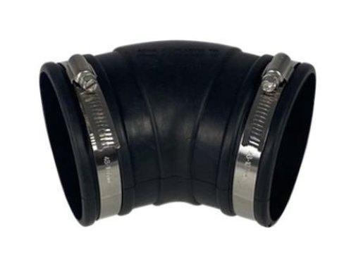 MPFAA Flexibele rubber bocht (45°) 90mm