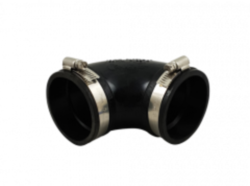 MPFAA Flexibele rubber bocht (90°) 63mm