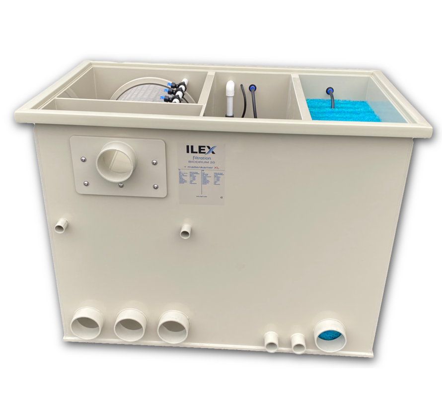 Ilex Biodrum 20 Combi Trommelfilter + mattenkammer XL