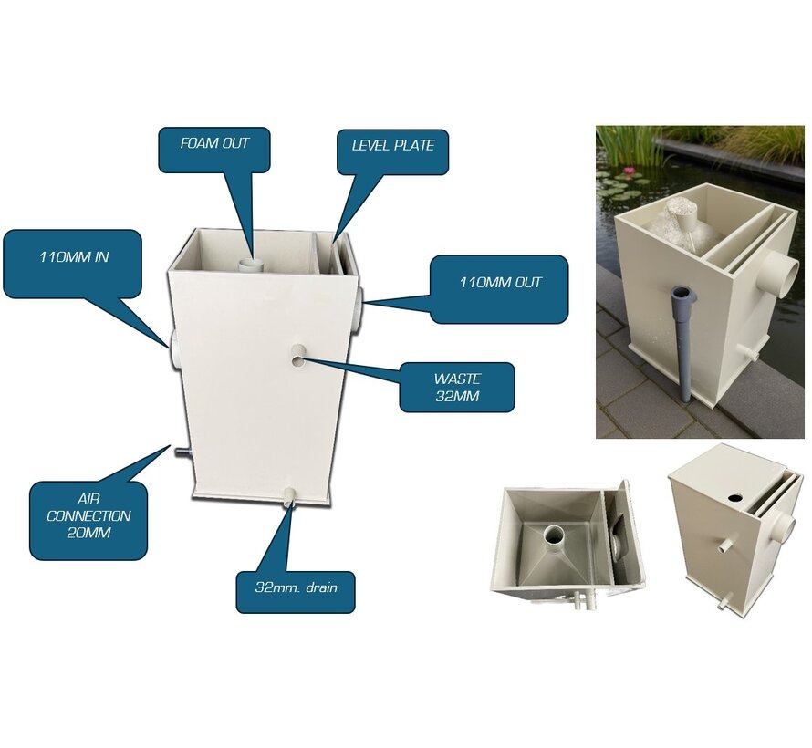 SHOWROOM MODEL Eiwitafschuimer voor vijvers