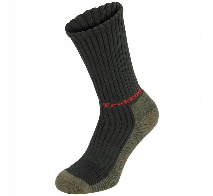 Trekkingsocken, "Lusen", oliv, Frotteesohle