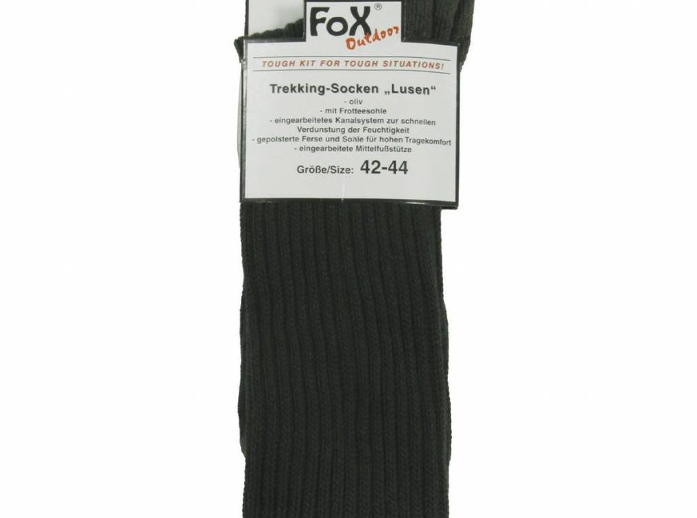 Fox Outdoor Chaussettes trekking, "Lusen", vert, semelle en tissu éponge