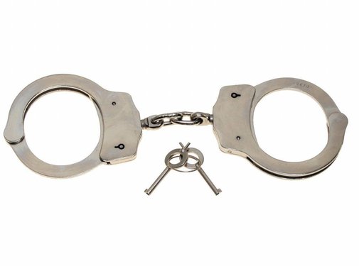 MFH Handboeien 'Deluxe' vernikkeld staal 2 sleutels