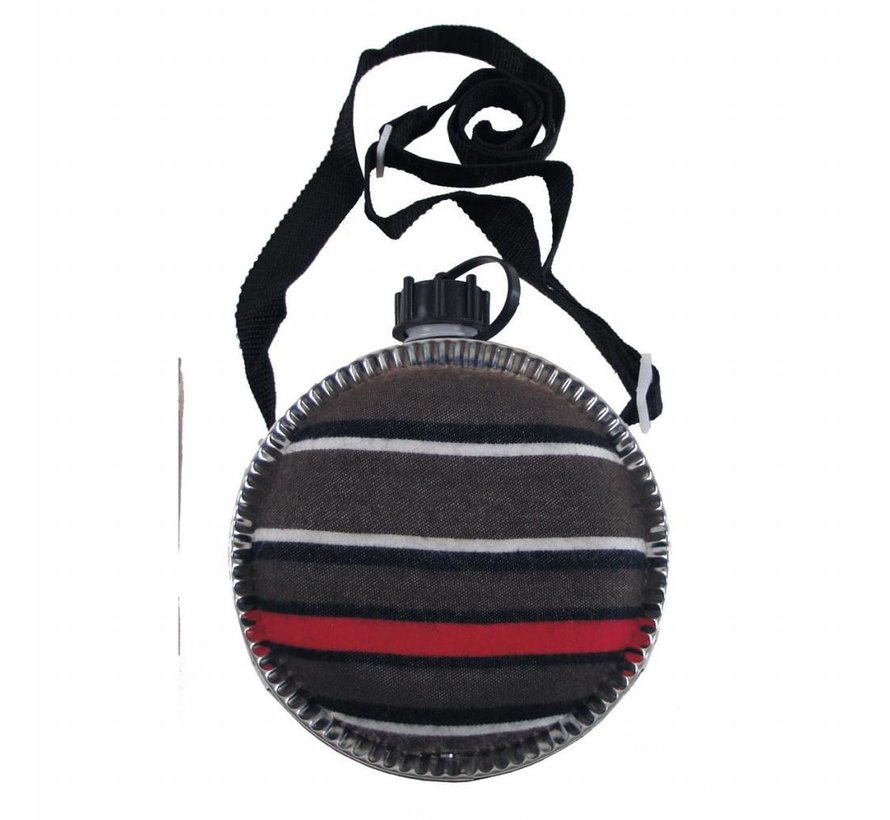 MFH - Feldflasche - "Skout" - rund - Stoffbezug - 1 - 75 l