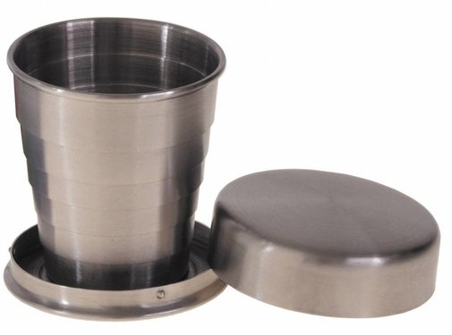 MFH Telescopische drinkbeker RVS 4 cl