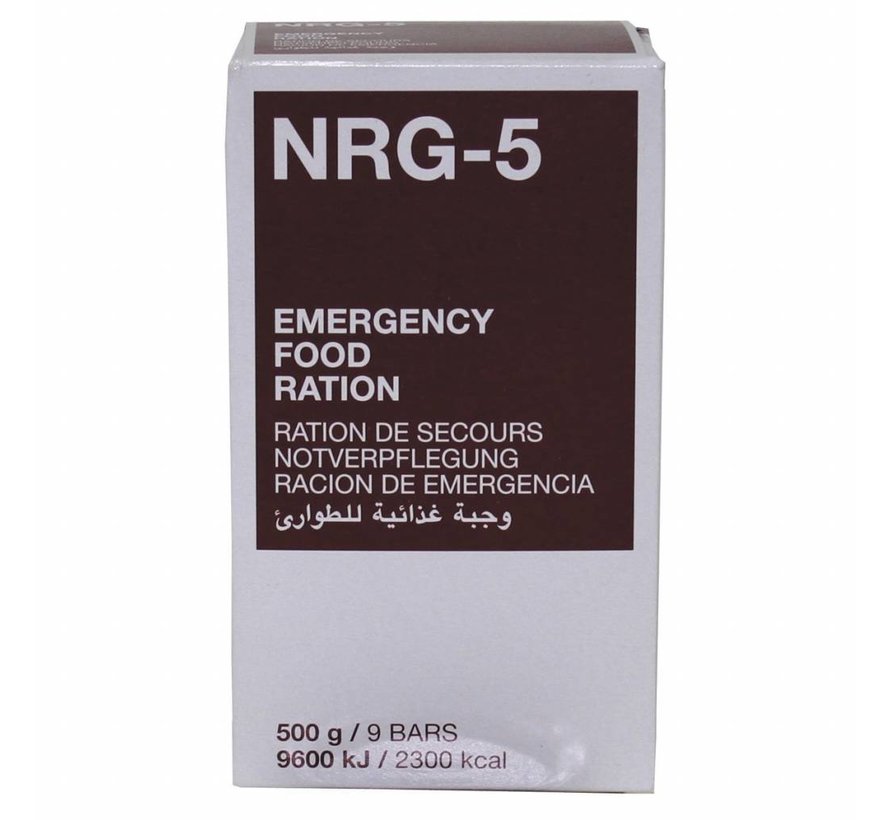 Max Fuchs - rations d'urgence -   NRG-5 -  500 g -  (9 barre)