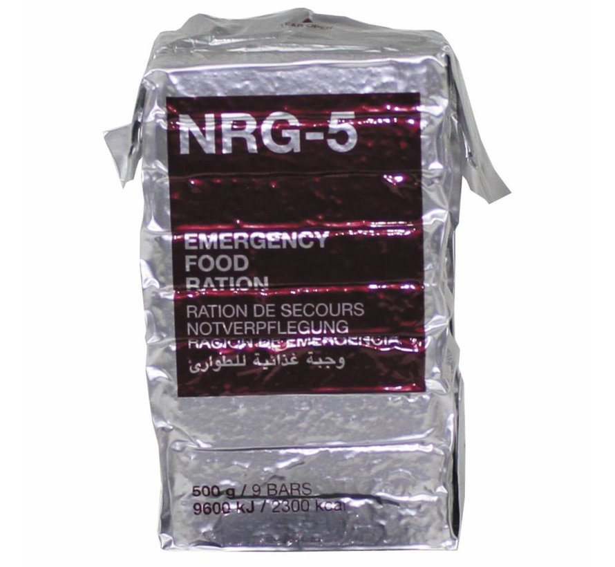 Max Fuchs - rations d'urgence -   NRG-5 -  500 g -  (9 barre)