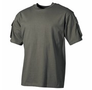 MFH MFH - US T-Shirt -  halbarm -  oliv -  mit Ärmeltaschen