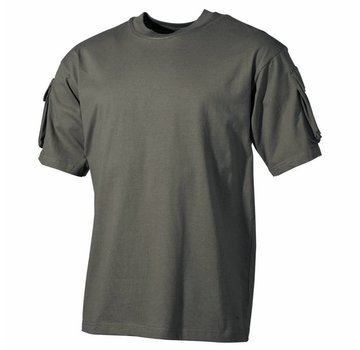 MFH MFH - US T-Shirt  -  Legergroen  -  met mouwzakken