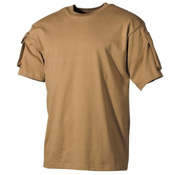 MFH MFH - US T-Shirt  -  Coyote tan  -  met mouwzakken