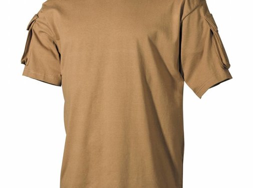 MFH MFH - US T-Shirt -  halbarm -  coyote -  mit Ärmeltaschen