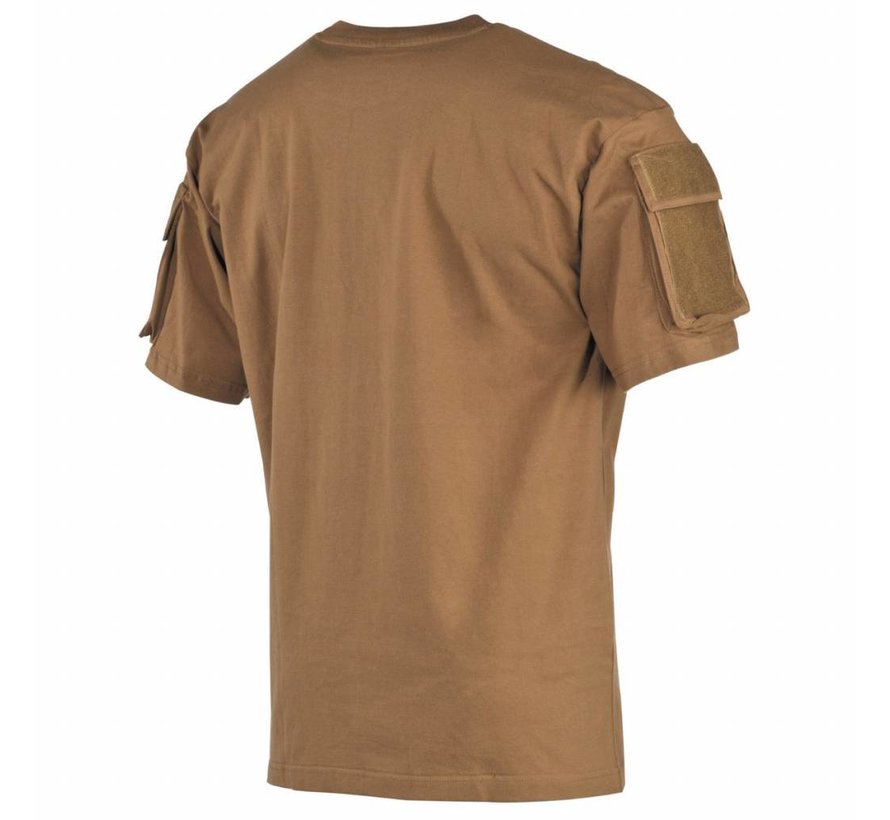 MFH - US T-Shirt  -  Coyote tan  -  met mouwzakken