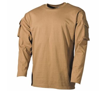 MFH MFH - US shirt  -  Lange mouwen  -  Coyote tan  -  met mouwzakken