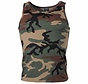 US tanktop met Woodland camouflage print gemaakt van 100% katoen - 170 g/m²