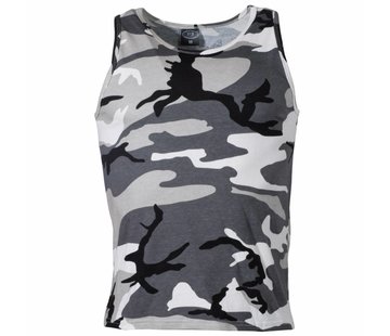 MFH Camouflage T-Shirt US Tank Top mit Urban Camouflage Druck aus 100% Baumwolle