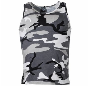 MFH Camouflage T-Shirt US Tank Top mit Urban Camouflage Druck aus 100% Baumwolle