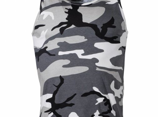 MFH Camouflage T-Shirt US Tank Top mit Urban Camouflage Druck aus 100% Baumwolle
