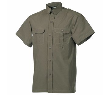 Fox Outdoor Outdoor overhemd korte mouwen olijf/legergroen microvezel 2 borstzakken