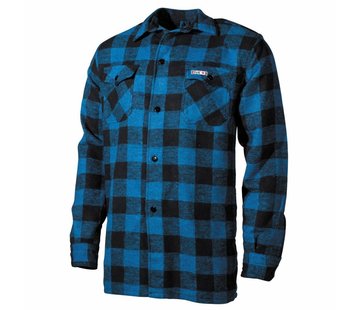 Fox Outdoor Houthakkersblouse blauw/zwart geruit