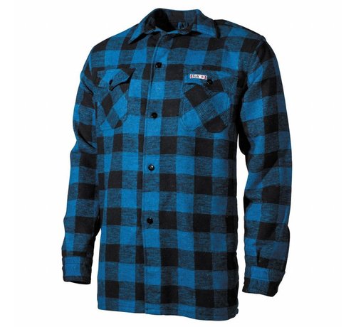 Fox Outdoor Houthakkersblouse blauw/zwart geruit