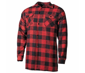 Fox Outdoor Chemise bûcheron, rouge-noir, à carreaux