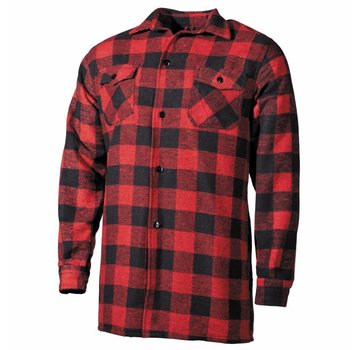 Fox Outdoor Chemise bûcheron, rouge-noir, à carreaux