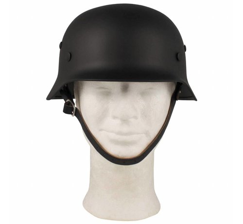 MFH Duitse helm WW II, deco,  zwart met lederen binnenkant