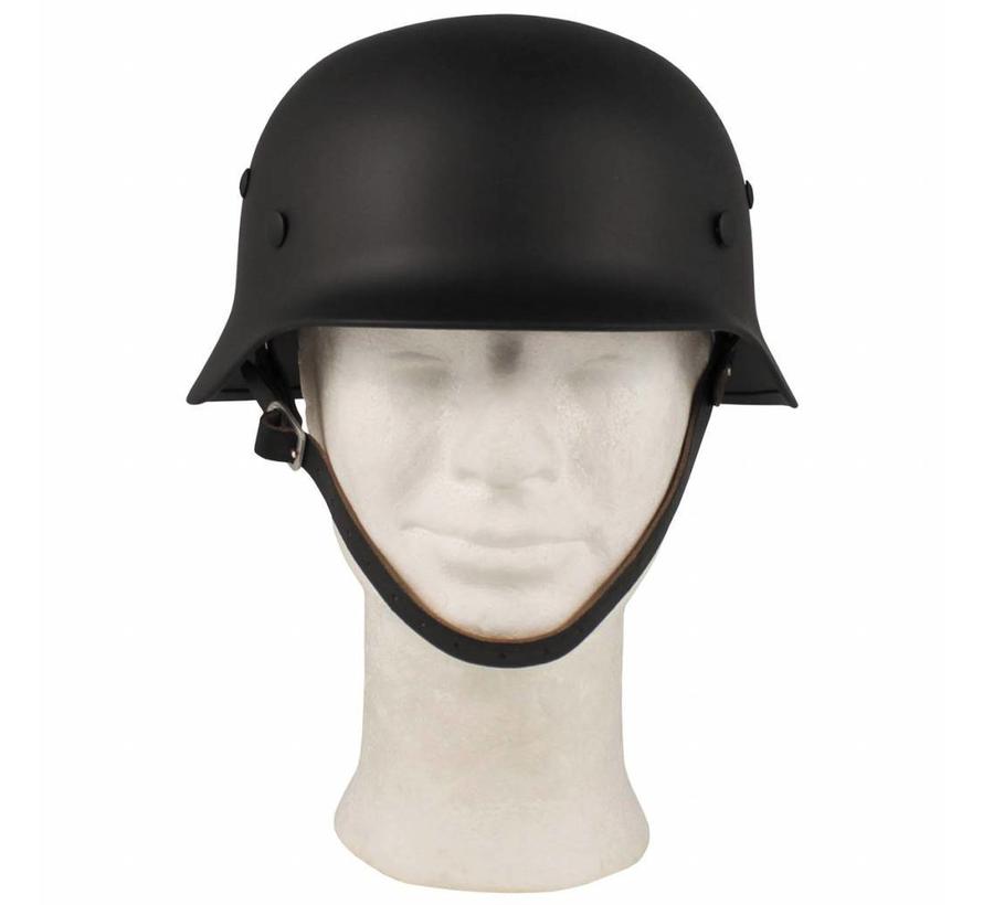 Duitse helm WW II, deco,  zwart met lederen binnenkant