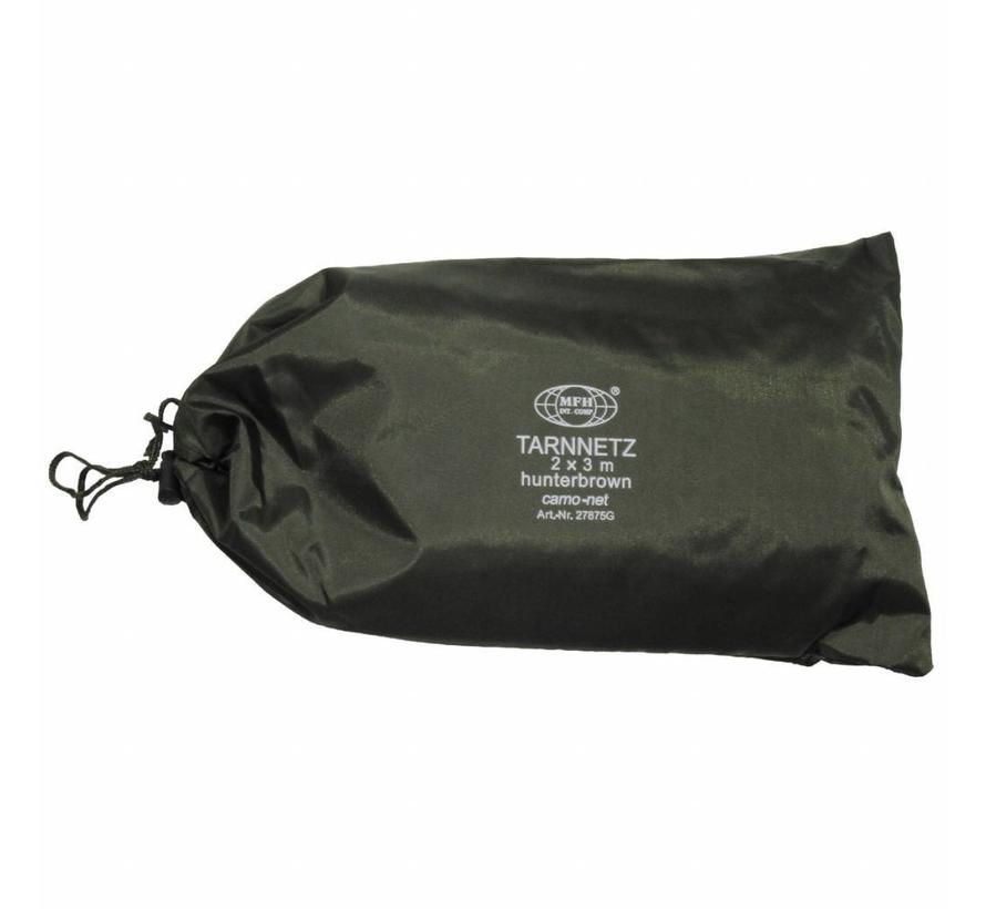 MFH - filet camouflage -  2x3m -  hunter marron -  sac PVC