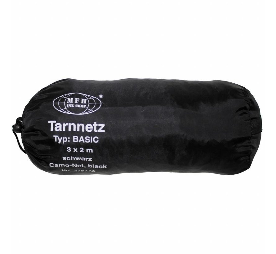 MFH - Tarnnetz -  2 x 3 m -  "Basic" -  schwarz