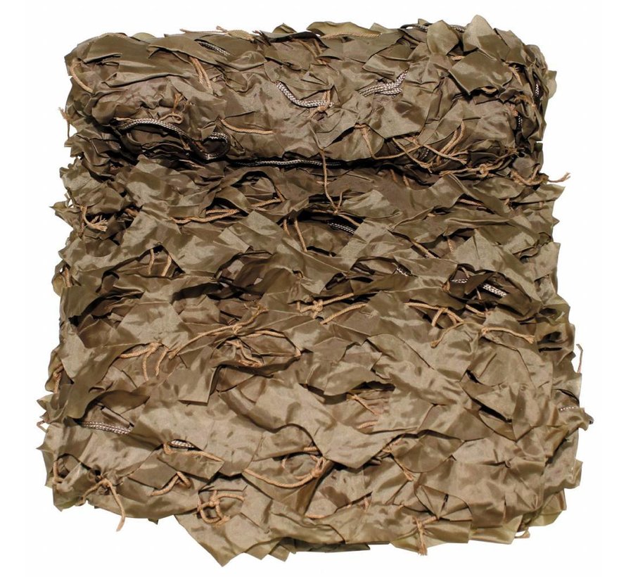 MFH - filet camouflage -  2x3m -  "Basic" -  kaki -  avec sac de PVC