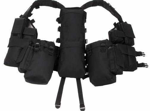 MFH Tactical vest met diverse zakken zwart