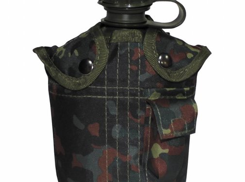 MFH MFH - US Plastikfeldflasche -  1 l -  Hülle -  flecktarn -  BPA-frei