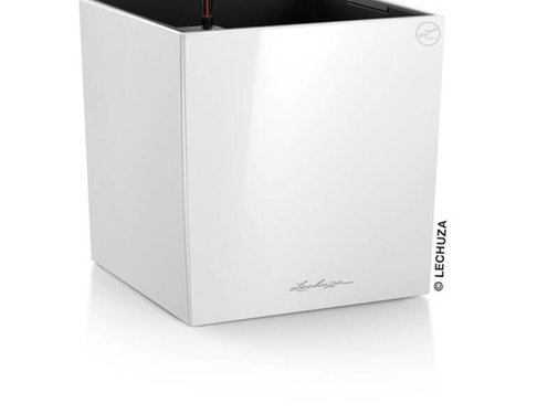 Lechuza Cube Premium 40 Wit hoogglans ALL-IN-ONE