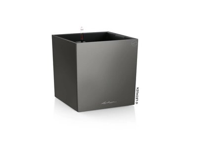 Lechuza Lechuza -  Cube Premium 40 Antraciet metallic ALL-IN-ONE