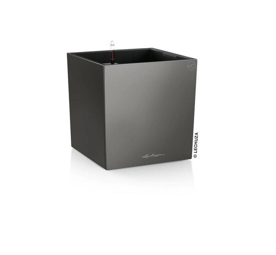 Lechuza -  Cube Premium 40 Antraciet metallic ALL-IN-ONE