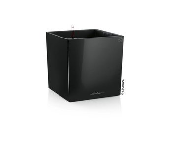 Lechuza Cube Premium 40 Zwart hoogglans ALL-IN-ONE