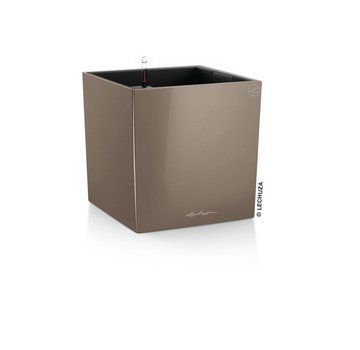 Lechuza Cube Premium 40 Taupe hoogglans ALL-IN-ONE