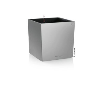 Lechuza Cube Premium 40 Zilver metallic ALL-IN-ONE