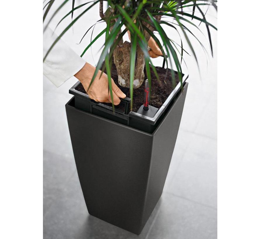 Lechuza - plantenbak CUBICO PREMIUM 50 Zwart hoogglans ALL-IN-ONE set