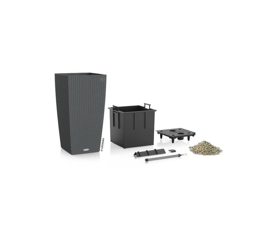 Lechuza - planteur CUBICO COTTAGE 40 granit set ALL-IN-ONE