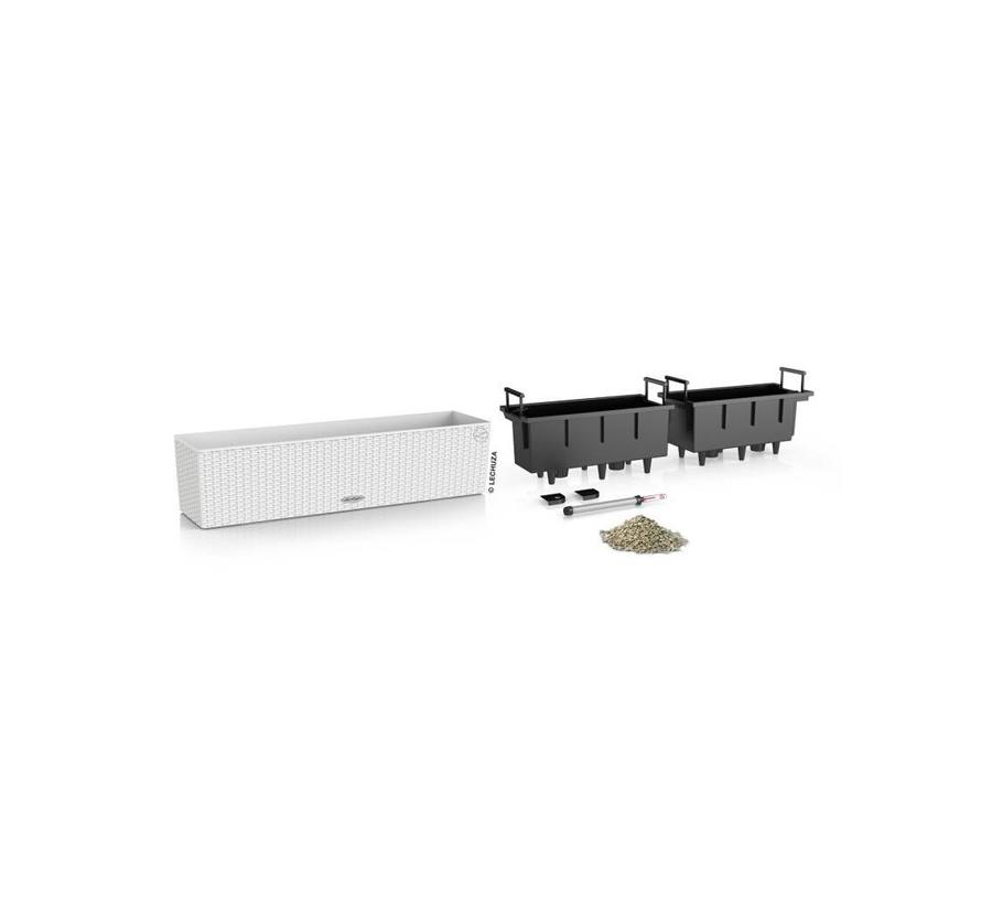 Lechuza -  planteur BALCONERA COTTAGE 80 blanc ALL-IN-ONE set