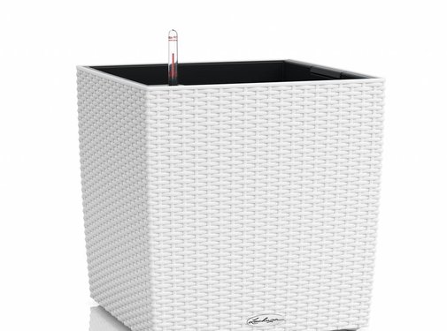 Lechuza Lechuza - plantenbak CUBE COTTAGE 30 wit ALL-IN-ONE set