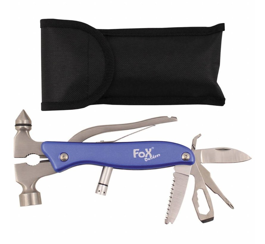 Fox Outdoor - Pocket Tool  -  "Worker"  -  Blauwe  -  Metalen