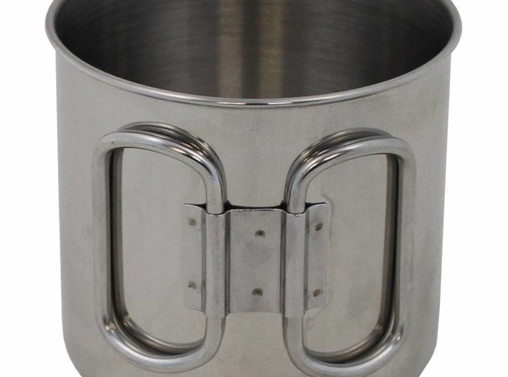 Fox Outdoor Fox Outdoor - Mok -  RVS -  inklapbaar handvat - 450 ml - lichtgewicht