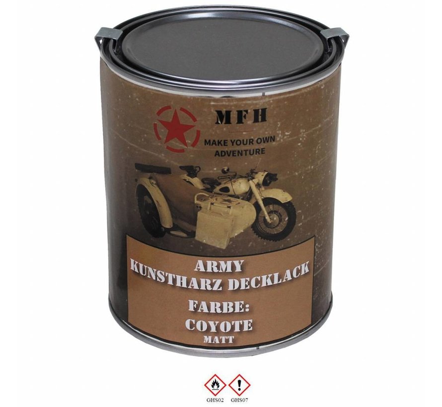 MFH - Army Vernis -  COYOTE -  mat -  pot -  1 l